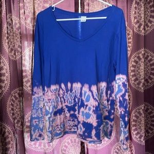 Buffalo Bills inspired tie dye longsleeve tee